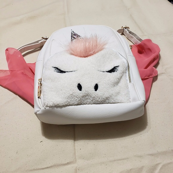 White Unicorn Mini Backpack - Picture 3 of 8